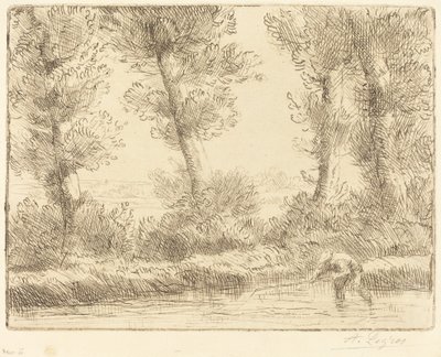 Bancos do Liane (Les bords de la Liane) de Alphonse Legros