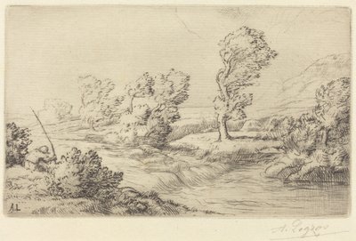 Margens do Marne (Bord de la Marne) de Alphonse Legros