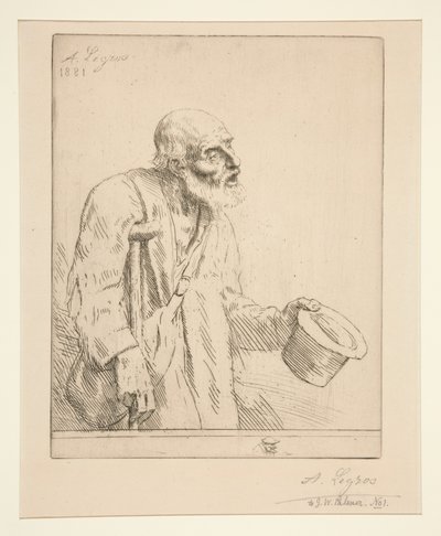 Mendigo com muletas de Alphonse Legros