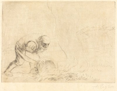 Burning Grass O queimador de ervas. de Alphonse Legros