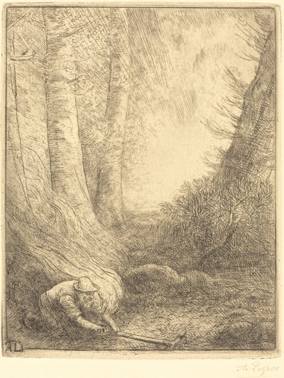 A queimar a erva O queimador de ervas. de Alphonse Legros