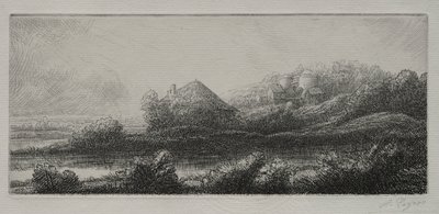 Cabana no pântano. de Alphonse Legros