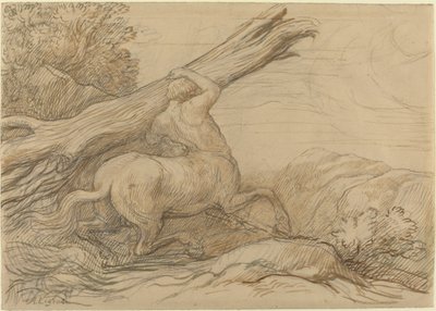 Centauro carregando um tronco de árvore de Alphonse Legros