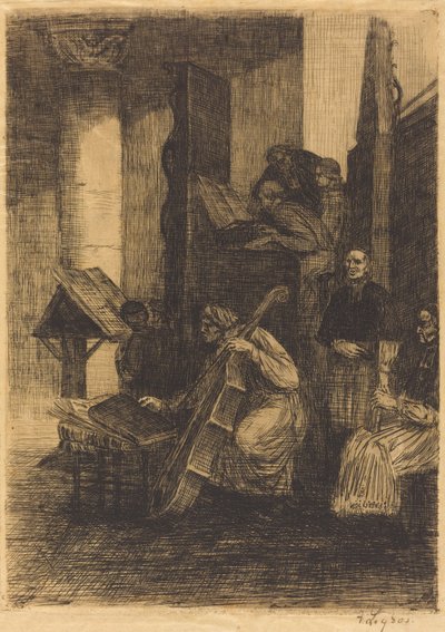 Coro em uma igreja espanhola de Alphonse Legros