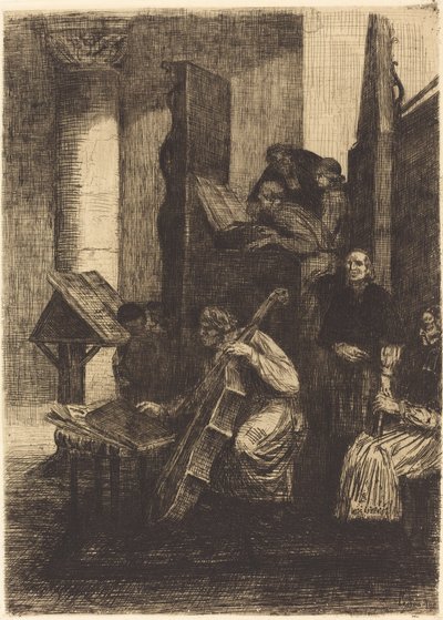 Coro em uma igreja espanhola O coro de uma igreja espanhola, 1860. de Alphonse Legros