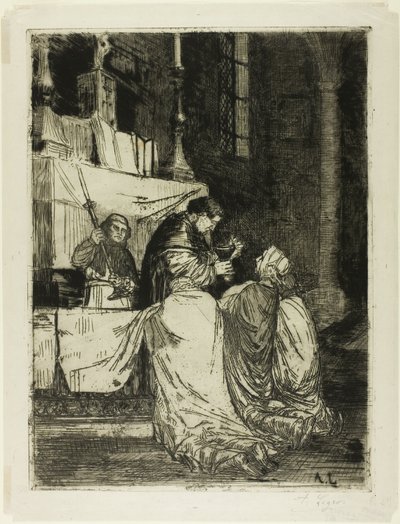 Comunhão na Igreja de St. Médard de Alphonse Legros