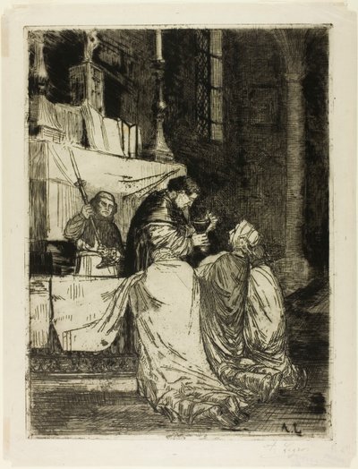 Comunhão na Igreja de St. Médard de Alphonse Legros