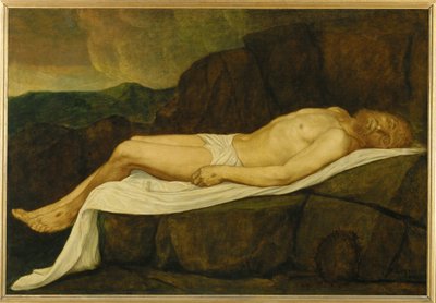 Cristo morto (pintura sobre tela) de Alphonse Legros
