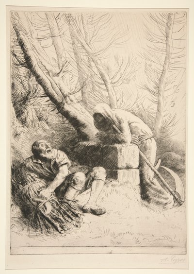 A Morte e o Lenhador de Alphonse Legros