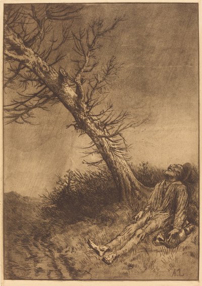 Morte do vagabundo (La mort du vagabond) de Alphonse Legros