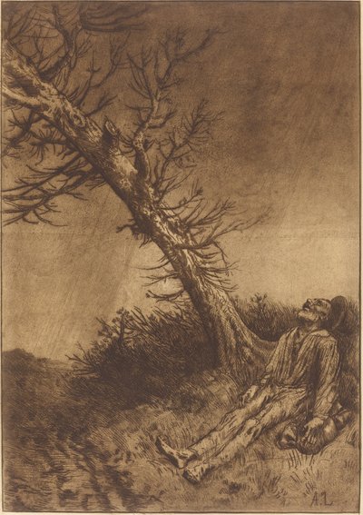 Morte do vagabundo (La mort du vagabond) de Alphonse Legros