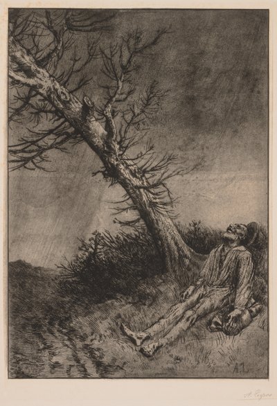 Morte do vagabundo. de Alphonse Legros