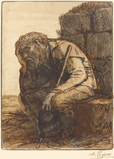 Homem desesperado de Alphonse Legros