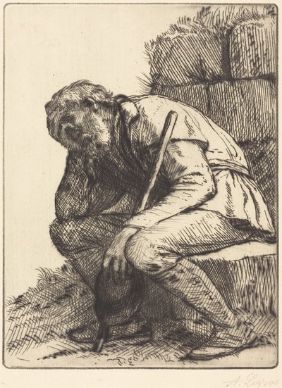 Homem desesperado de Alphonse Legros