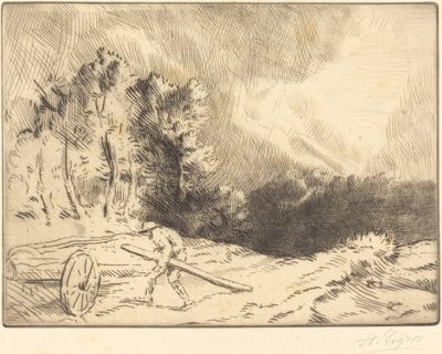 Borda de uma floresta em Bourgogne (Un coin de foret en Bourgogne) de Alphonse Legros
