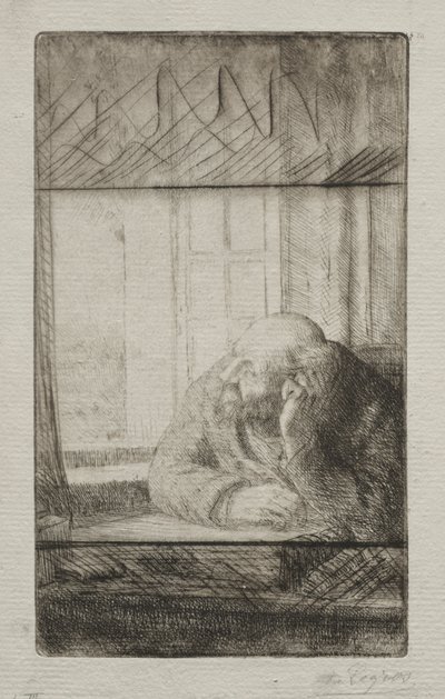 Noite na janela de Alphonse Legros