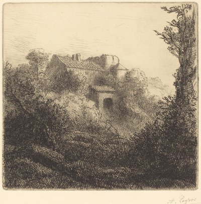 Fazenda em uma colina (La ferme sur la colline) de Alphonse Legros