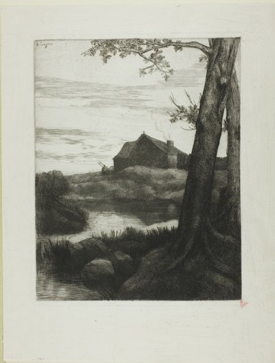 Fazenda com Árvore Grande de Alphonse Legros