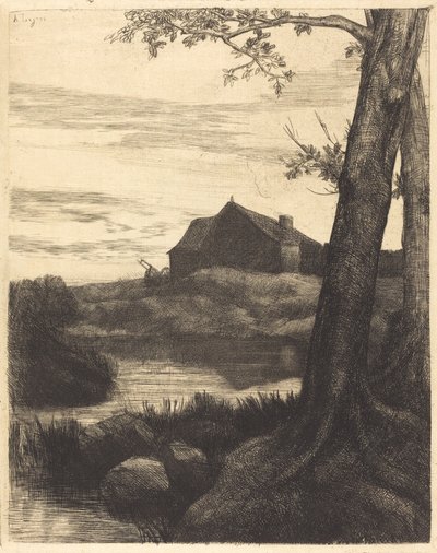 Fazenda com Grande Árvore Fazenda com Grande Árvore. de Alphonse Legros