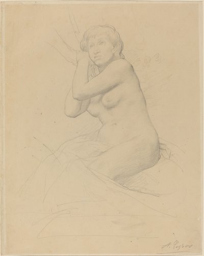 Nu Fêmea Sentada. de Alphonse Legros