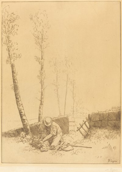 Encontrando a ovelha (Le mouton retrouve) de Alphonse Legros