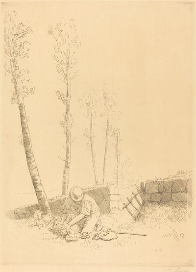 Encontrando a Ovelha A ovelha encontra. de Alphonse Legros
