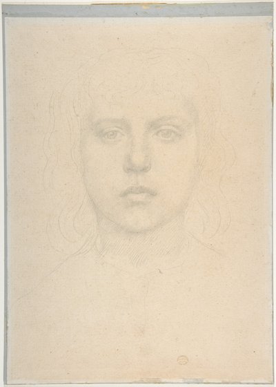 Estudo de cabeça de uma rapariga de Alphonse Legros
