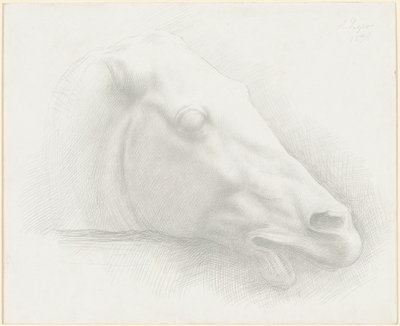 Cabeça de um cavalo do Partenon, 1898. de Alphonse Legros
