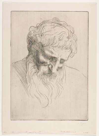 Cabeça de um homem. de Alphonse Legros