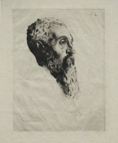 Cabeça de um modelo. de Alphonse Legros