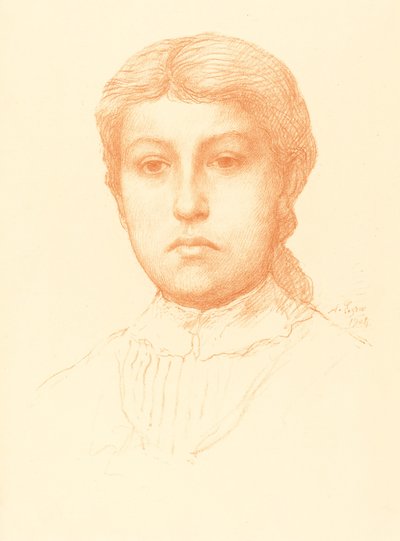 Cabeça de uma jovem de Alphonse Legros