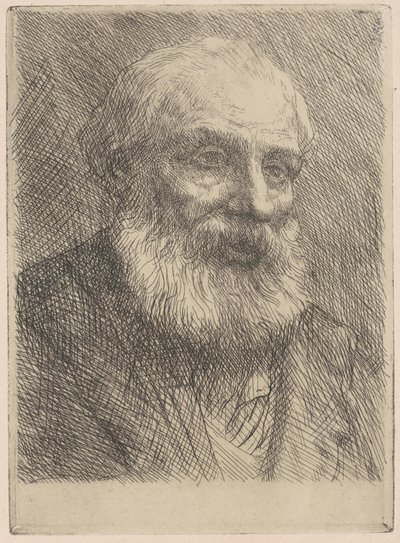 Cabeça de um homem idoso de Alphonse Legros