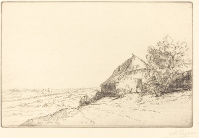 Hovel on a Hillside (Masure sur la colline) de Alphonse Legros