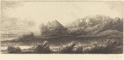 Cabana no pântano Cabana nos pântanos. de Alphonse Legros