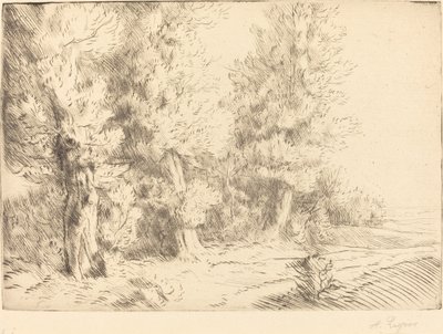 Na Floresta de Fontainebleau (Dans la foret de Fontainebleau) de Alphonse Legros