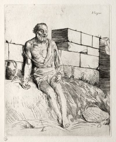 Primeiro prato de trabalho. de Alphonse Legros
