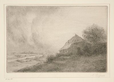 O Masure on the Hill de Alphonse Legros