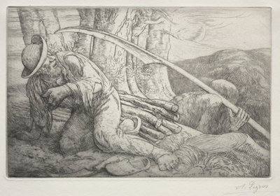 Morte e o Lenhador 5ª Placa. de Alphonse Legros