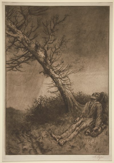 La mort du vagabond (A Morte do Vagabundo) de Alphonse Legros