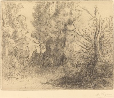 Paisagem: Perto de Chailleux Paysage: Pres Chailleux. de Alphonse Legros