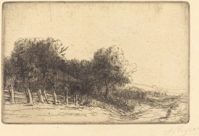 Paisagem Uma paisagem. de Alphonse Legros