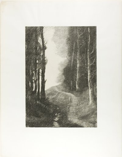 Paisagem com bétulas de Alphonse Legros