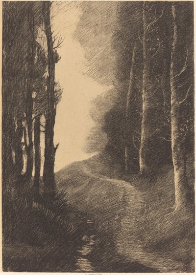 Paisagem com bétulas de Alphonse Legros
