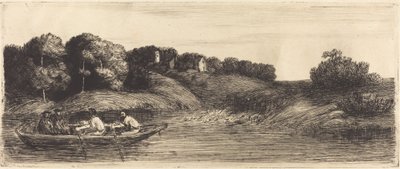Paisagem com Barco, 1ª placa Paisagem com Barco. de Alphonse Legros