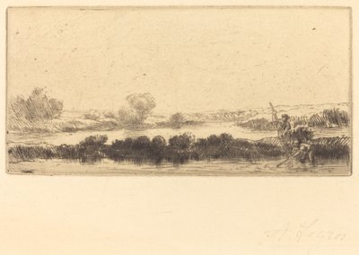 Paisagem com turfeira, no pântano de Alphonse Legros