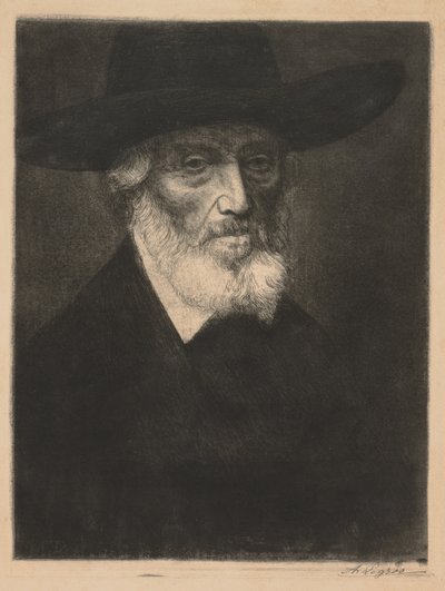 Grande retrato de Thomas Carlyle. de Alphonse Legros