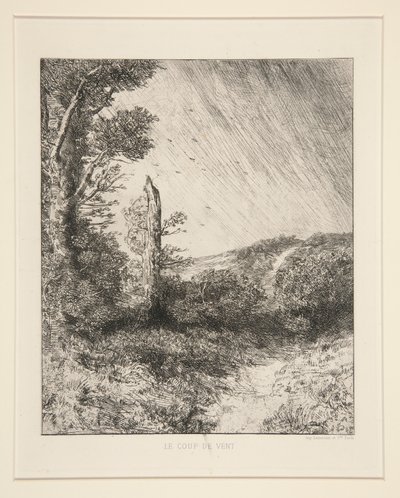 Le Coup de Vent (A rajada de vento) de Alphonse Legros