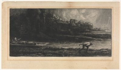 A paisagem em um barco de Alphonse Legros