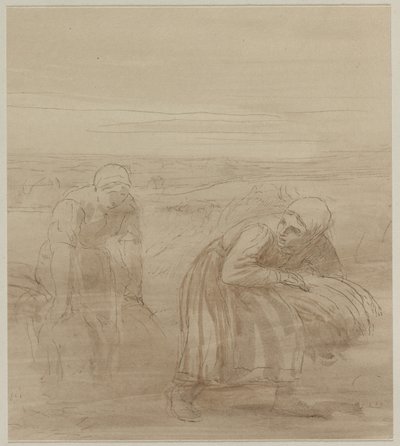 Gleaners, 1800s. de Alphonse Legros
