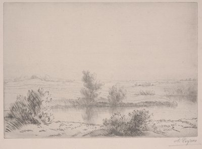 The Marshes (gravura) de Alphonse Legros